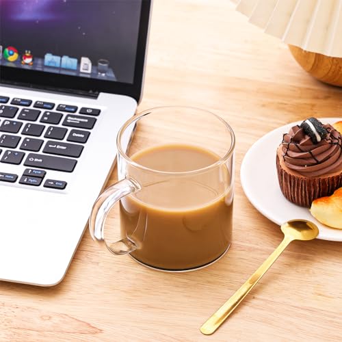 Moretoes 6-Piece Glass Coffee Mugs Set