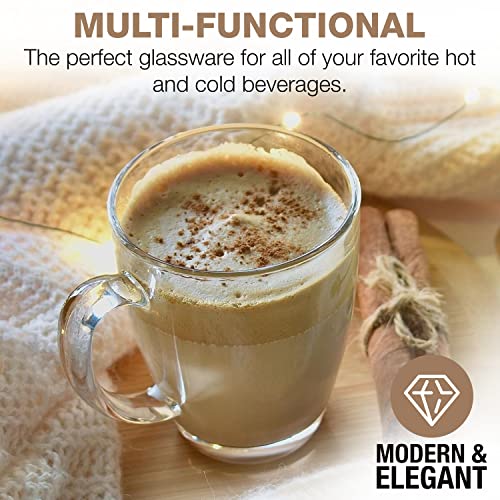 Eparé Clear Glass Coffee Mugs Set of 2