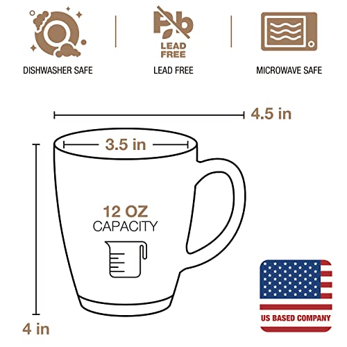 Eparé Clear Glass Coffee Mugs Set of 2