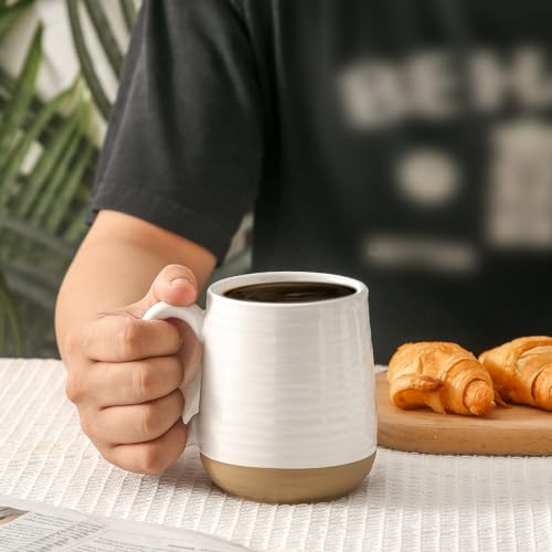 Set of 4 Large Ceramic Coffee Mugs