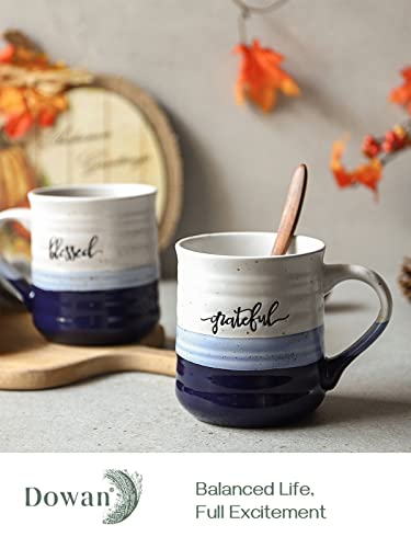 Blessed & Grateful Ceramic Coffee Mug Set