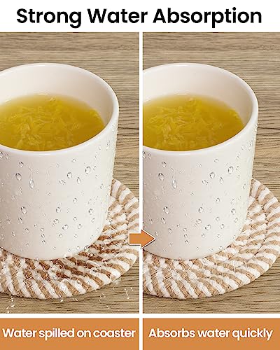 8-Pack Colorful Absorbent Coasters with Holder