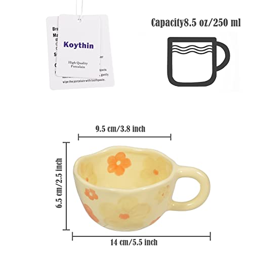 Koythin Creative Flower Ceramic Coffee Mug 250ml