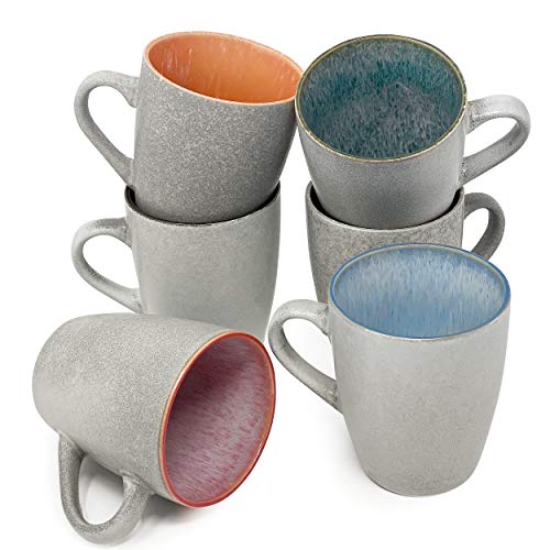 Set of 6 Coffee Mugs - 12 oz