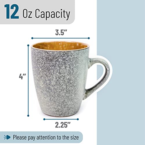 Set of 6 Coffee Mugs - 12 oz