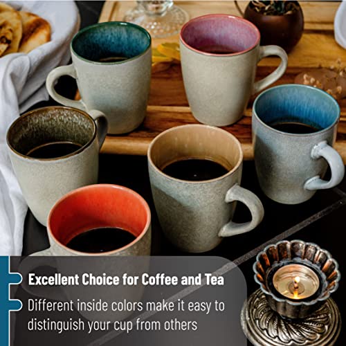 Set of 6 Coffee Mugs - 12 oz