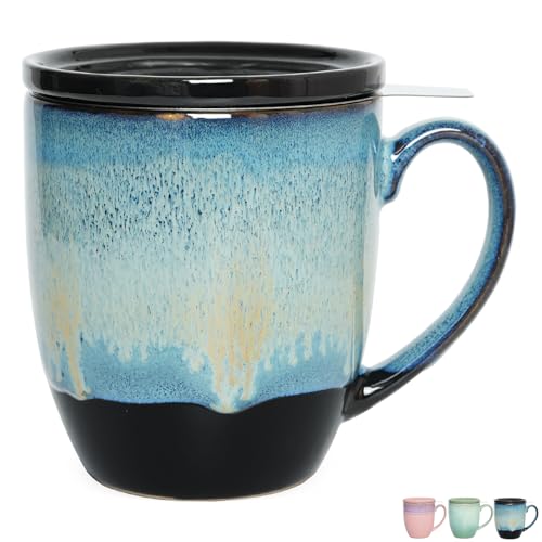 Bosmarlin 16 Oz Ceramic Tea Cup with Infuser