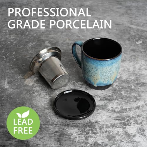 Bosmarlin 16 Oz Ceramic Tea Cup with Infuser