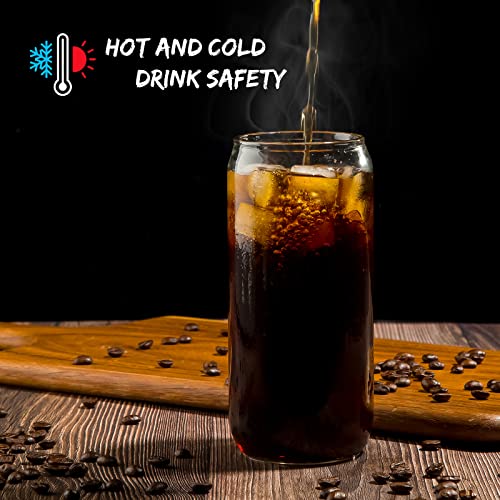 20 Oz Bamboo Lid Drinking Glasses - 6 Pack