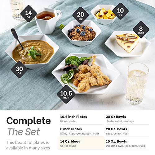 MITBAK 6-Pack Ceramic Coffee Mug Set (14-Ounce) White Coffee Mugs Suitable For Coffee, Tea, Cappuccino And More| Large Mug Set with Handles| Dishwasher, Oven, Microwave Safe