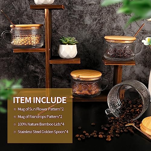 Vintage Glass Tea and Coffee Cups Set