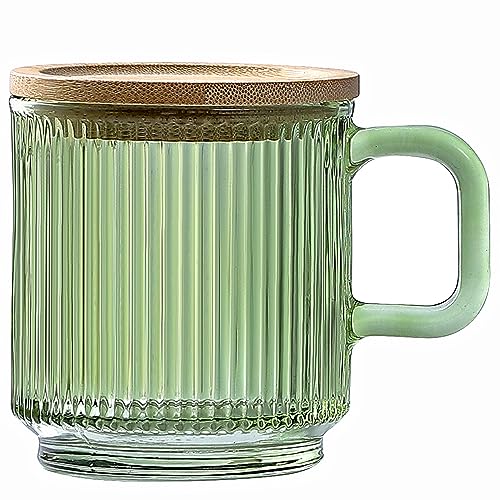 Lysenn Glass Mug with Bamboo Lid - Lime Green