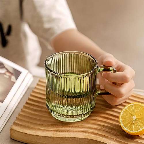 Lysenn Glass Mug with Bamboo Lid - Lime Green