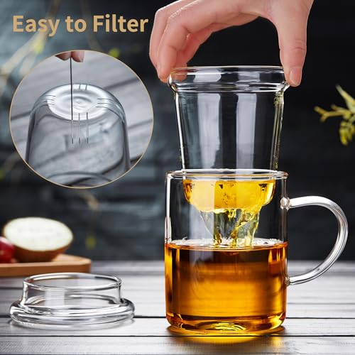 Unbreakable Borosilicate Glass Tea Infuser Cup