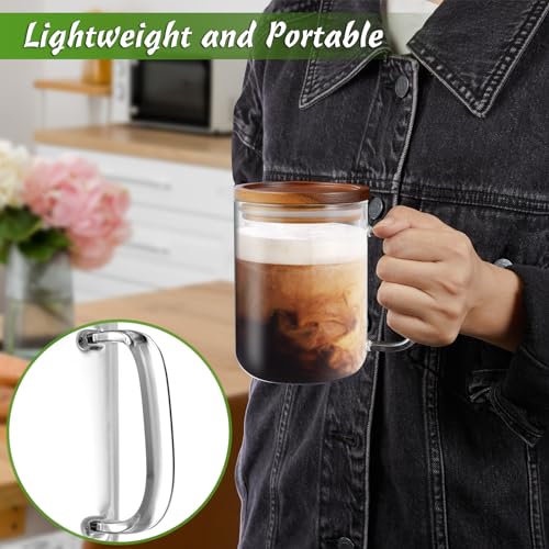 DRASTAR 20 oz Glass Coffee Mug Set of 2