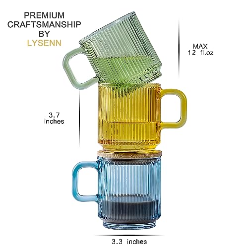 Lysenn Glass Mug with Bamboo Lid - Lime Green