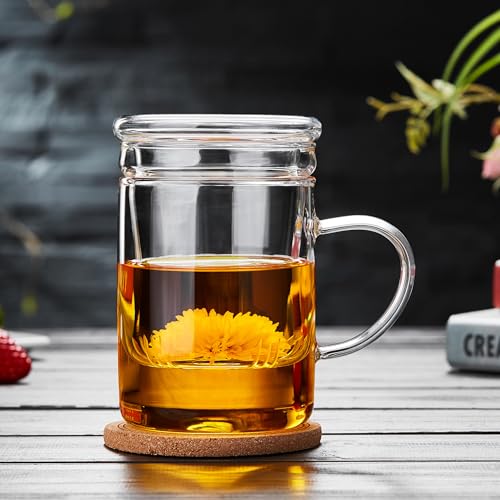 Unbreakable Borosilicate Glass Tea Infuser Cup