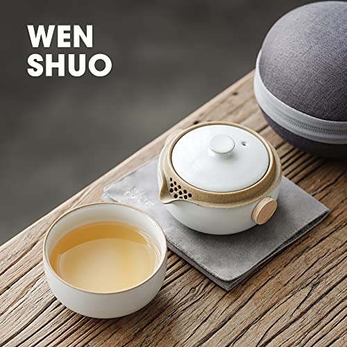 Minimalist Moon White Glaze Kungfu Tea Set