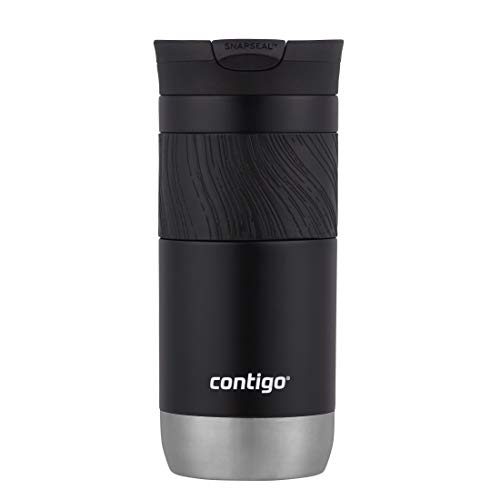 Contigo Byron 2.0 Stainless Steel Travel Mug with SNAPSEAL Lid and Grip, 16oz., Licorice