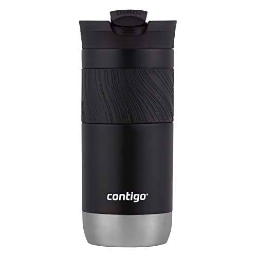 Contigo Byron 2.0 Stainless Steel Travel Mug with SNAPSEAL Lid and Grip, 16oz., Licorice