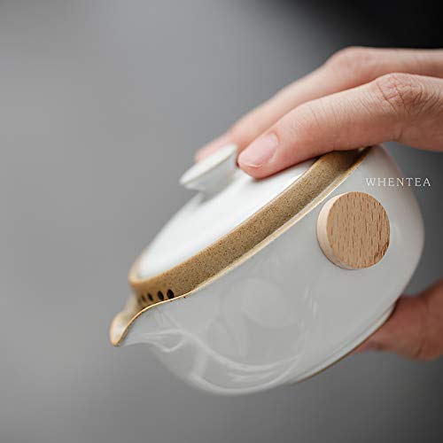 Minimalist Moon White Glaze Kungfu Tea Set