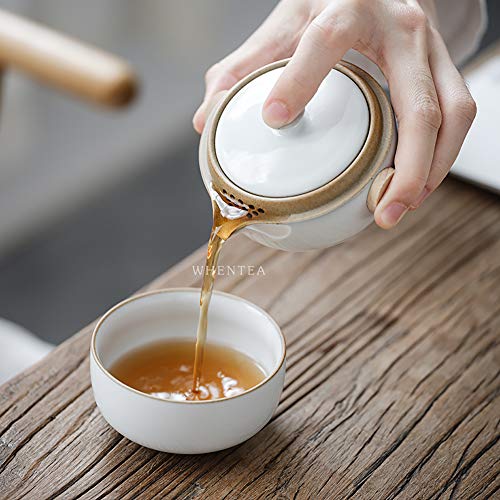 Minimalist Moon White Glaze Kungfu Tea Set