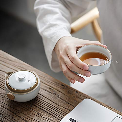 Minimalist Moon White Glaze Kungfu Tea Set