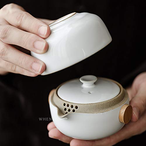 Minimalist Moon White Glaze Kungfu Tea Set