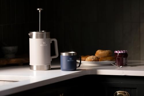 Stanley Stay Hot Camp Mug - Durable 18/8 Stainless Steel Insulated Mug - Splash-Free Tritan™ Drink-Thru Lid - 12 OZ - Navy