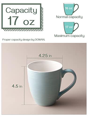 DOWAN 17 Oz Turquoise Coffee Mug Set