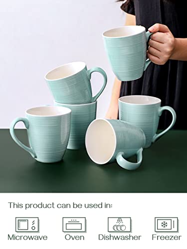 DOWAN 17 Oz Turquoise Coffee Mug Set