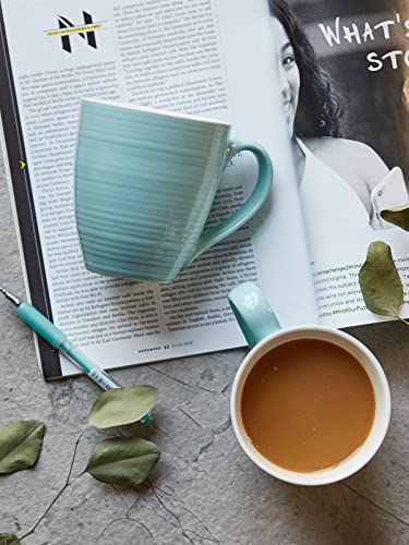 DOWAN 17 Oz Turquoise Coffee Mug Set