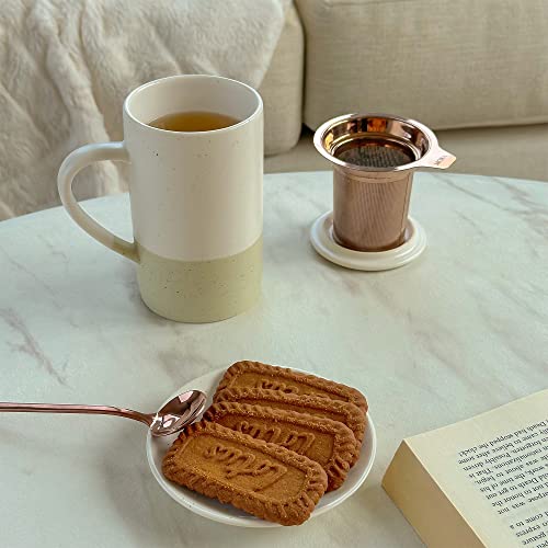 Mora Ceramics 12oz Infuser Tea Cup and Spoon