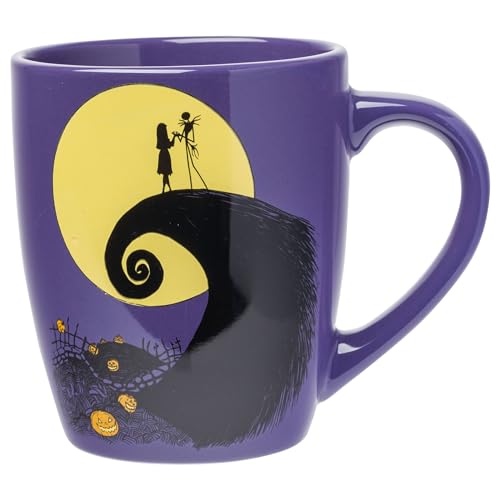 Silver Buffalo Disney Nightmare Before Christmas Hill Moon Jumbo Curved Ceramic Mug, 25 Ounces