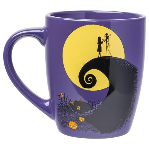 Silver Buffalo Disney Nightmare Before Christmas Hill Moon Jumbo Curved Ceramic Mug, 25 Ounces