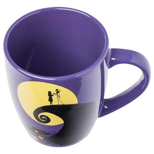 Silver Buffalo Disney Nightmare Before Christmas Hill Moon Jumbo Curved Ceramic Mug, 25 Ounces