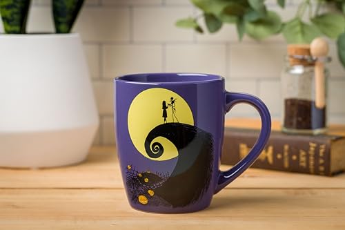 Silver Buffalo Disney Nightmare Before Christmas Hill Moon Jumbo Curved Ceramic Mug, 25 Ounces