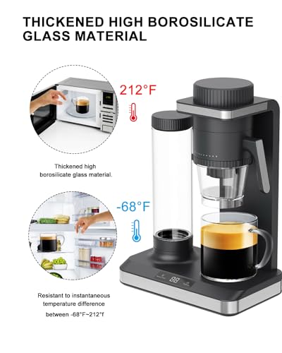 LUXU 4pcs Hand Blown Glass Coffee Mugs