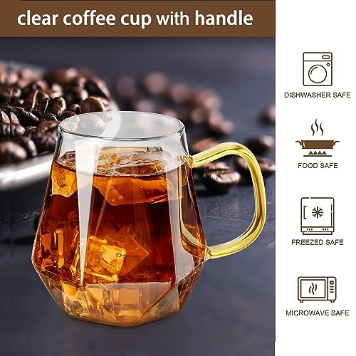 Clear Glass Espresso Cups Set of 2