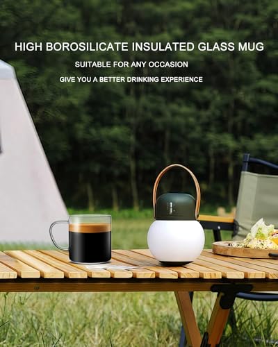 LUXU 4pcs Hand Blown Glass Coffee Mugs