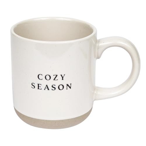 Sweet Water Decor Cozy Season Stoneware Coffee Mug | Fall and Winter Novelty Coffee Mugs | Microwave & Dishwasher Safe | 14oz Coffee Cup | Holiday Gift
