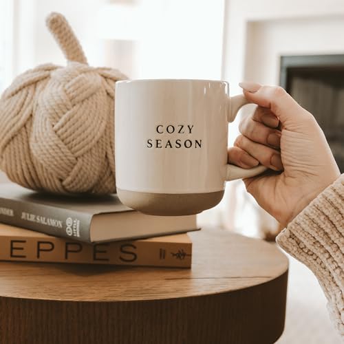 Sweet Water Decor Cozy Season Stoneware Coffee Mug | Fall and Winter Novelty Coffee Mugs | Microwave & Dishwasher Safe | 14oz Coffee Cup | Holiday Gift