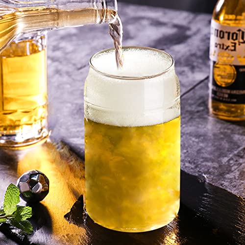 Bamboo Lid Glass Cup Set with Straws