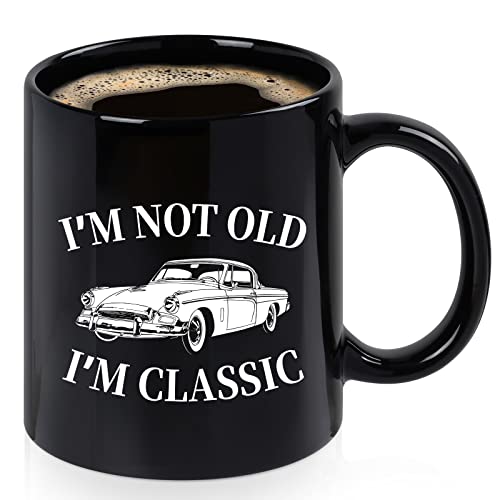 Maustic Birthday Gifts for Men, I'm Not Old I'm Classic Funny Coffee Mug, Dad Birthday Gift, Funny Gifts for Men Car Lovers, Fathers Day Christmas Gifts for Men, Dad, Grandpa, Uncle, Husband, 11 Oz