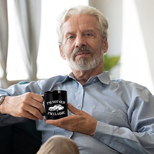 Maustic Birthday Gifts for Men, I'm Not Old I'm Classic Funny Coffee Mug, Dad Birthday Gift, Funny Gifts for Men Car Lovers, Fathers Day Christmas Gifts for Men, Dad, Grandpa, Uncle, Husband, 11 Oz