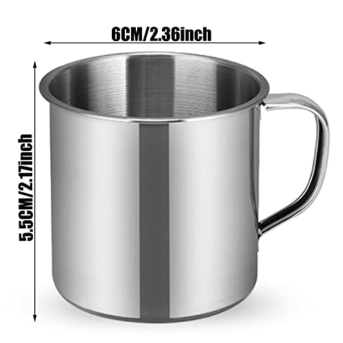 6-Pack Stainless Steel Espresso Cups for Camping