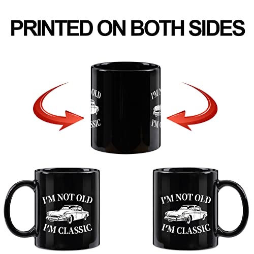 Maustic Birthday Gifts for Men, I'm Not Old I'm Classic Funny Coffee Mug, Dad Birthday Gift, Funny Gifts for Men Car Lovers, Fathers Day Christmas Gifts for Men, Dad, Grandpa, Uncle, Husband, 11 Oz