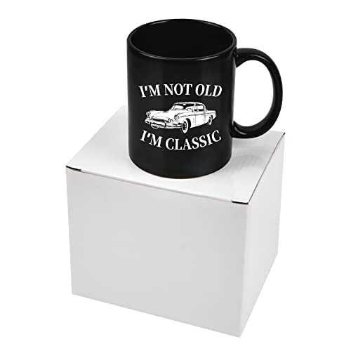 Maustic Birthday Gifts for Men, I'm Not Old I'm Classic Funny Coffee Mug, Dad Birthday Gift, Funny Gifts for Men Car Lovers, Fathers Day Christmas Gifts for Men, Dad, Grandpa, Uncle, Husband, 11 Oz