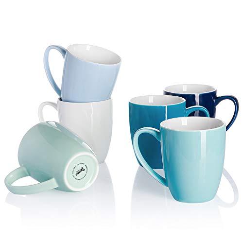 Sweese Multicolor Porcelain Coffee Mug Set, 6 Pieces
