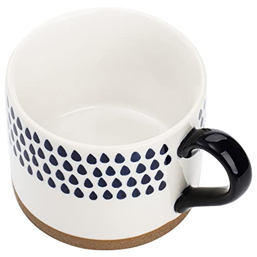 SOUJOY Handpainted Ceramic Coffee Mug Set, 4 pcs